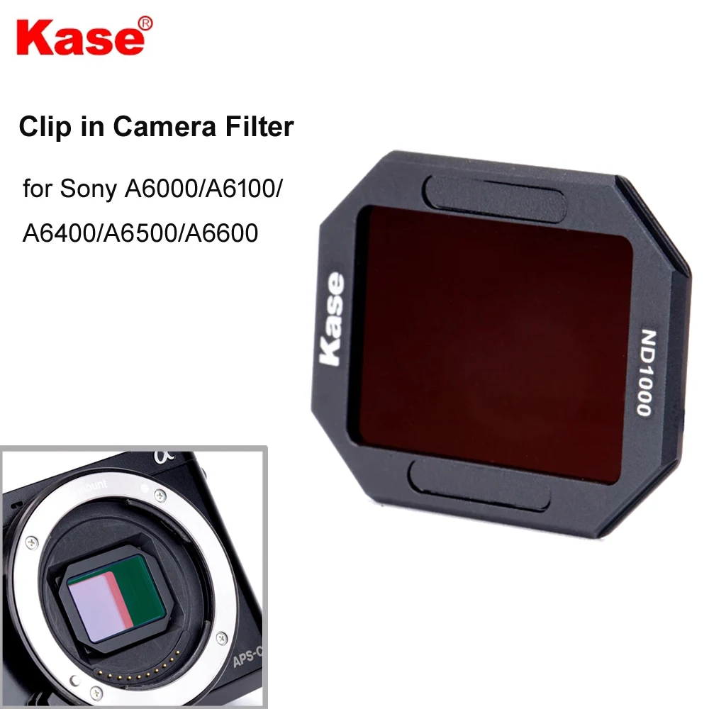 Kase Clip-in CMOS Protector MCUV/Neutral Density ND1000 ND64 ND8/Light Pollution Filter for Sony A6000/A6400/A6500/A6600/ZV-E10