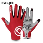 Велосипедные перчатки с открытыми пальцами для мужчин и женщин, гелевые велосипедные перчатки, красныесиниечерныезеленые спортивные варежки GIYO, перчатки для дорожного и горного велосипеда