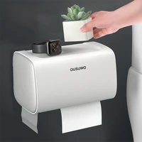 bathroom facilities tissue box double layer storage rack bathroom household non perforated waterproof toilet paper holder t