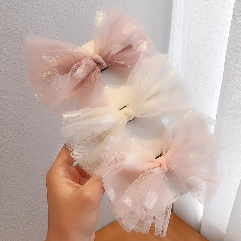 

Милые детские заколки для волос, милые кружевные заколки для волос с большим бантом для девочек, заколки для волос для принцессы, заколки, Де...