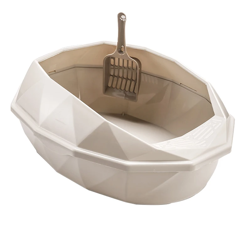 Контейнер для кошачьего туалета полузакрытый пластиковый с функцией защиты от