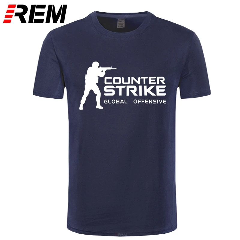 Бренд REM футболка CS GO Counter Strike Global offension CSGO Футболка мужская повседневная игровая