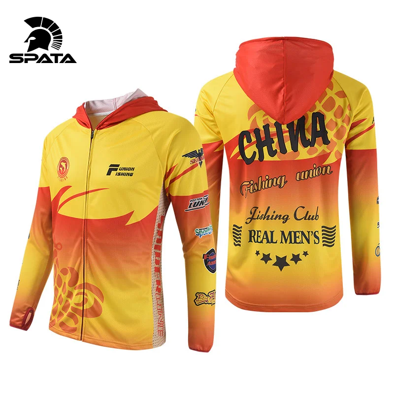2021 SPATA Рыбалка рубашки для мальчиков костюм с длинным рукавом УФ Защита от солнца