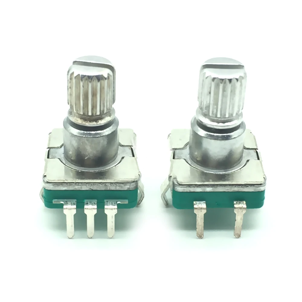 

5pcs EC11 Encoder Switch With Push Button Switch 30 Position Rotary Encoder Code Switch 5pin Plug-in Type 12.5mm Half Shaft