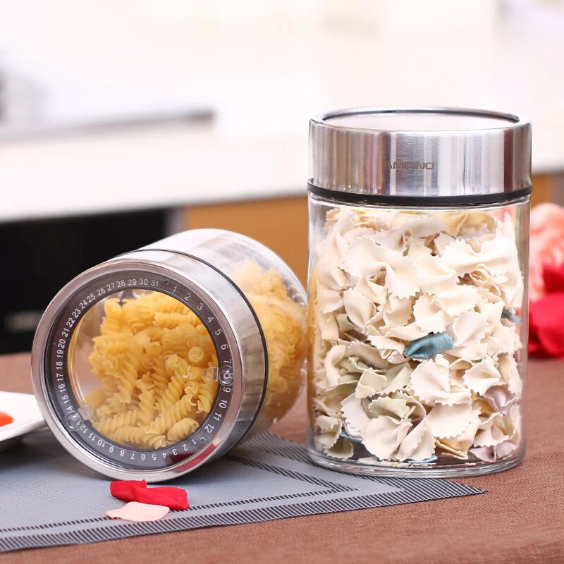 AMINNO Стеклянная банка для хранения продуктов в стеклянной бутылке 1.25л. Контейнер