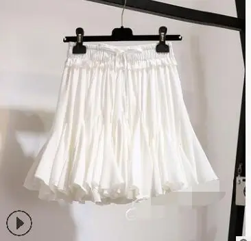 Женская модная летняя короткая кружевная юбка плиссированная Однотонная