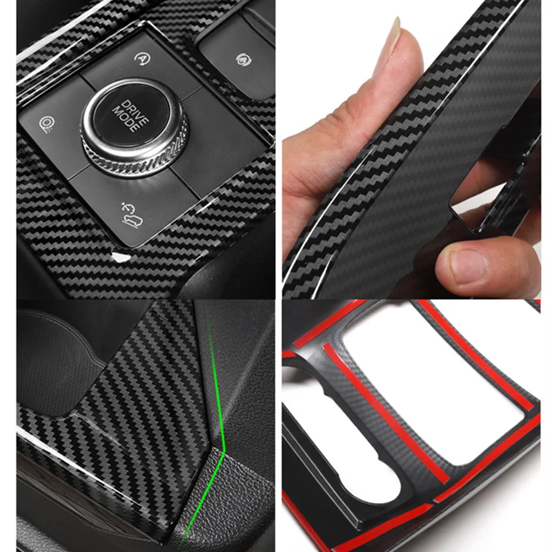 

For Ford Explorer 2020 2021 ABS Carbon fiber Window Glass Lift Armrest Handle Cover Car Styling sticker Trim Accessories 4pcs