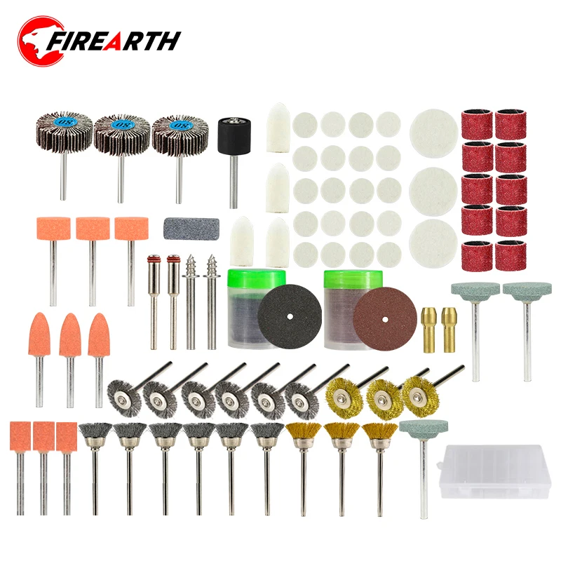 

Electric Mini Drill Bit Kit 173pcs 1/8" Shank Abrasive Rotary Tool Accessories Set for Dremel Grinding Sanding Polishing