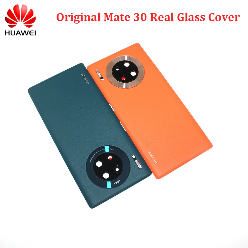 

2021 New Official HUAWEI Mate 30 Battery Cover Real Door Housing Leather Panel Case Anti-fall Protective Back Cover For Mate 30