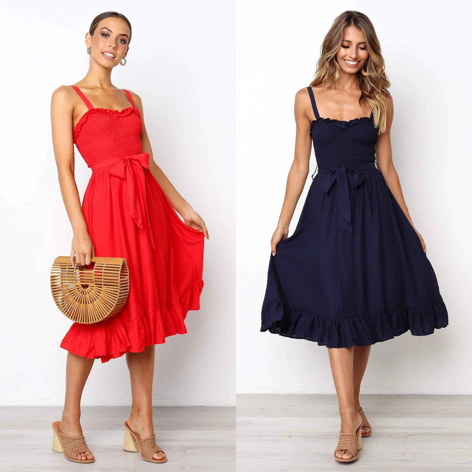 Модное платье на бретельках с принтом Длинное Платье женское Vestidos De Fiesta модные