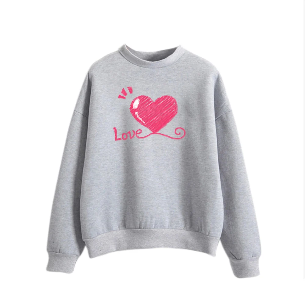 

Fashion Letter Printed Women Hoodies Valentine's Day Hooded Pockets Short Clothes Autumn Winter Sweatshirt Hoody Dropshipping