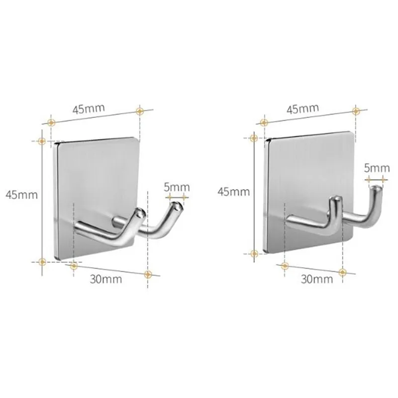 

Multifunctional Stainless Steel Hook Bathroom Wall Mount Waterproof Razor Holder Kitchen Debris Storage Hook