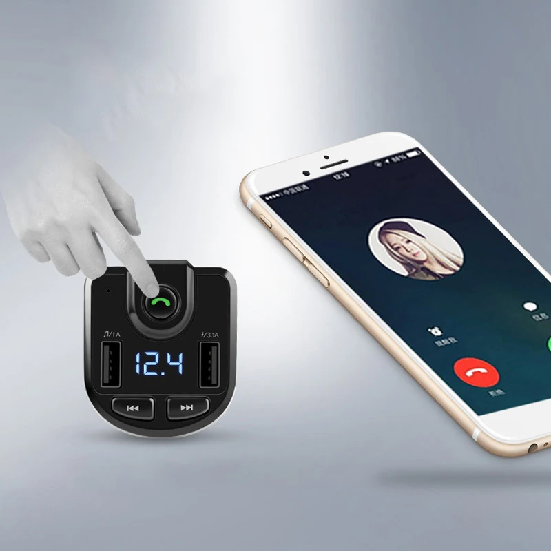 Многофункциональный Автомобильный MP3 с Bluetooth плеером гарнитура для звонков Fm