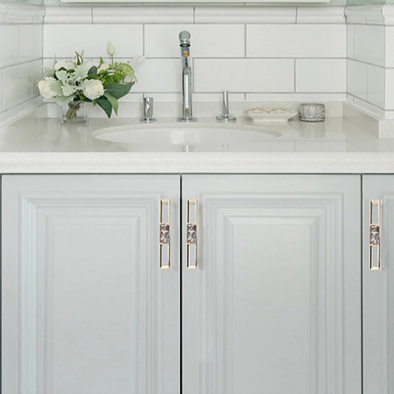 Ручка для шкафа из цинкового сплава цвет черный/зеленый скандинавский мраморный