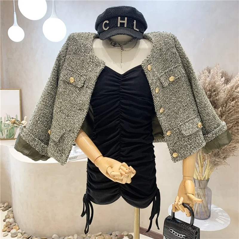 Фото Высококачественное Новое Женское шерстяное пальто модная уличная однобортная