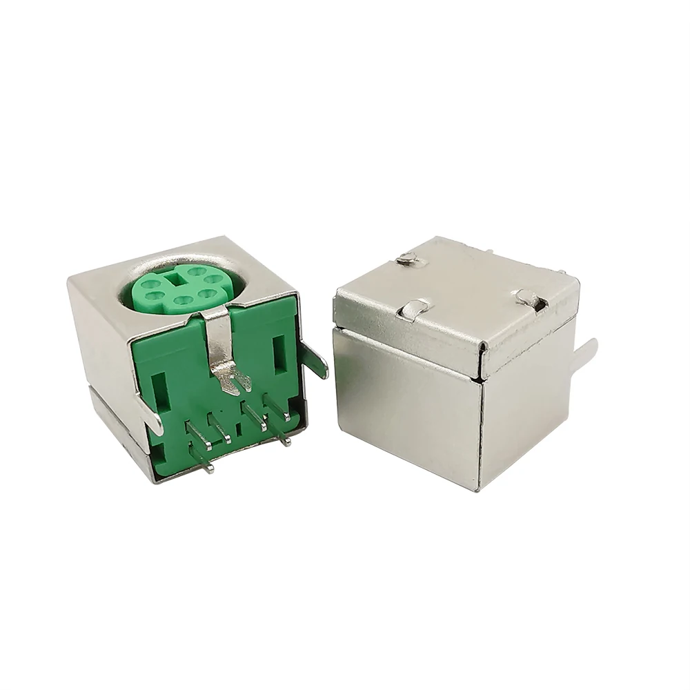 5Pcs PS2 Разъем для клавиатуры Женские разъемы 6 Pin PS-2 PCB Розетки Зеленый / Фиолетовый |