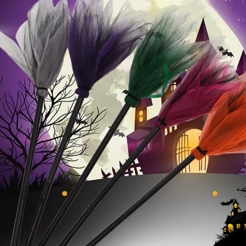 Хэллоуин ведьма метла для Косплей Костюм волшебника вечерние реквизит гладкий и