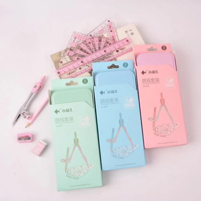 1 набор инструменты для рисования карамельных цветов математические компасы с