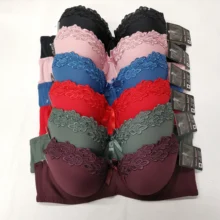 Sexy sutiã feminino push up roupa interior rendas reunir copo completo lingerie ajustável íntima feminino underwire sutiã conforto bralette (3)