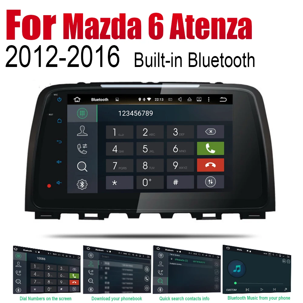 Автомобильный GPS-навигатор для Mazda 6 Atenza 2012 2013 2014 2015 2016 автомобильный