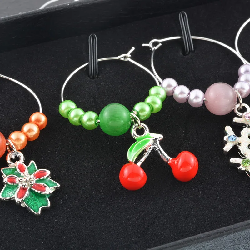 Hoomall металлические подвески для вина с эмалью 6 шт./кор. рождественские украшения