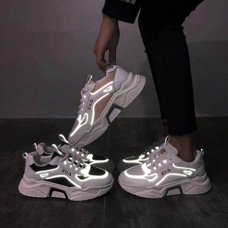 

New Sneakers Women Large Size 35-43 Summer Comfortable White Female Platform Sports Leather Women Running Shoes Chaussure Femme