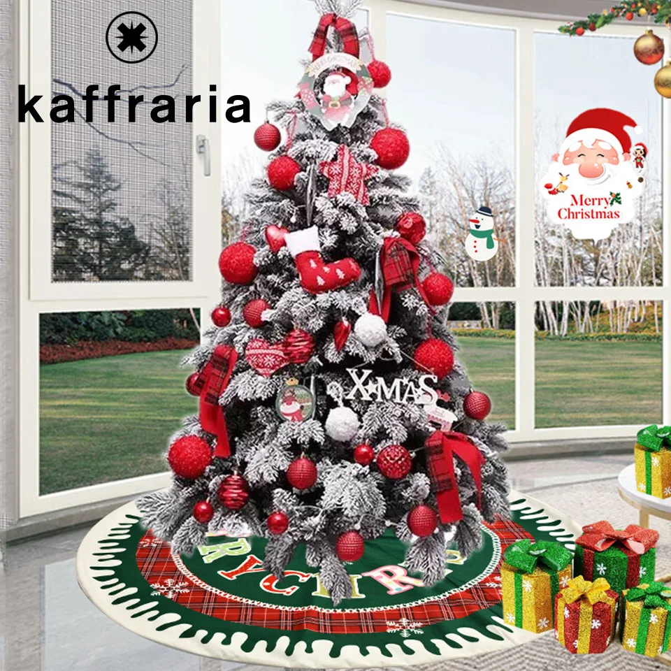 Юбка на рождественскую елку Kaffraria 90 см 122 зеленый плюшевый меховой ковер напольный коврик с украшениями