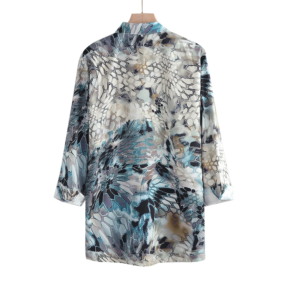 Рубашка мужская с длинным рукавом модная Повседневная блуза В гавайском стиле