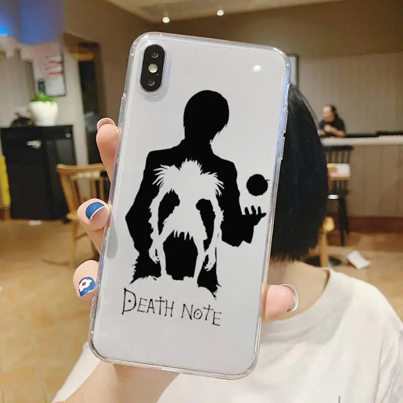 

death note japanese manga anime Phone Case Transparent soft For iphone 5 5s 5c se 6 6s 7 8 11 12 plus mini x xs xr pro max