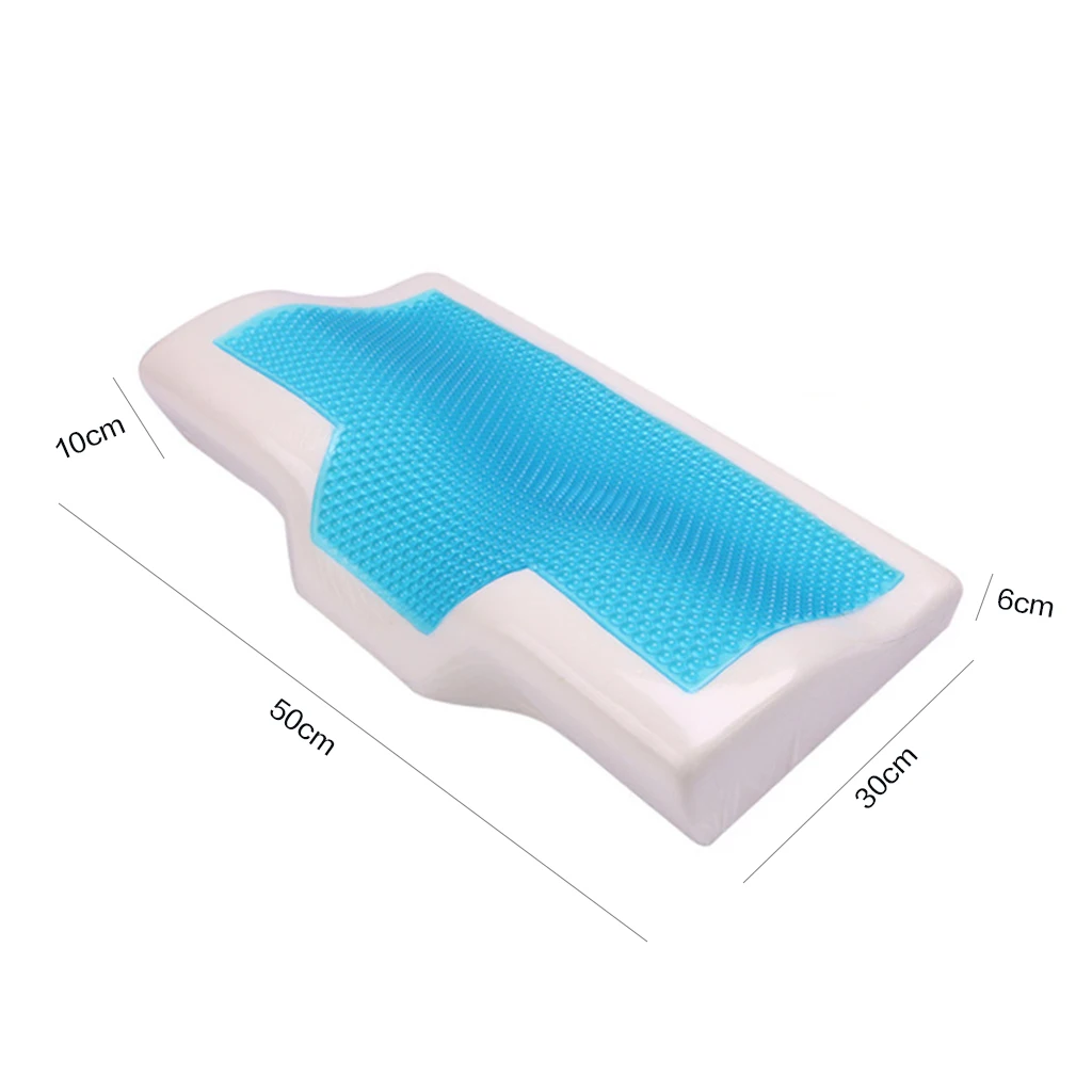 Силиконовая гелевая Подушка с эффектом памяти 50x30 см подушка из латекса для