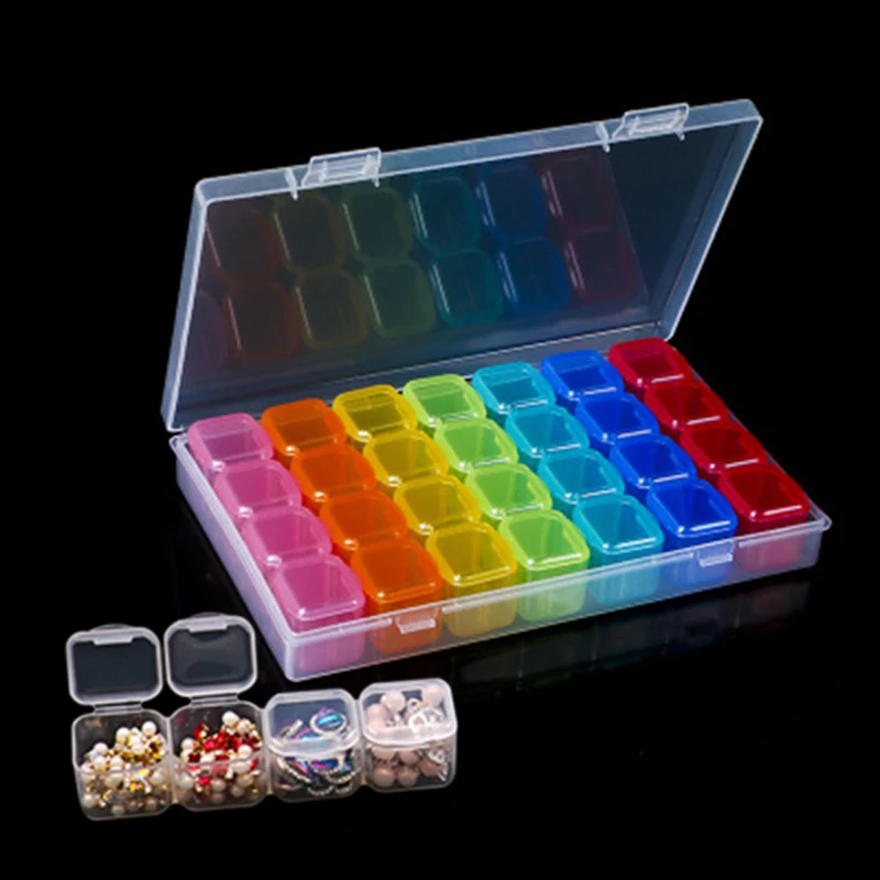 Пластиковый Чехол для алмазной живописи 28 ячеек | Дом и сад