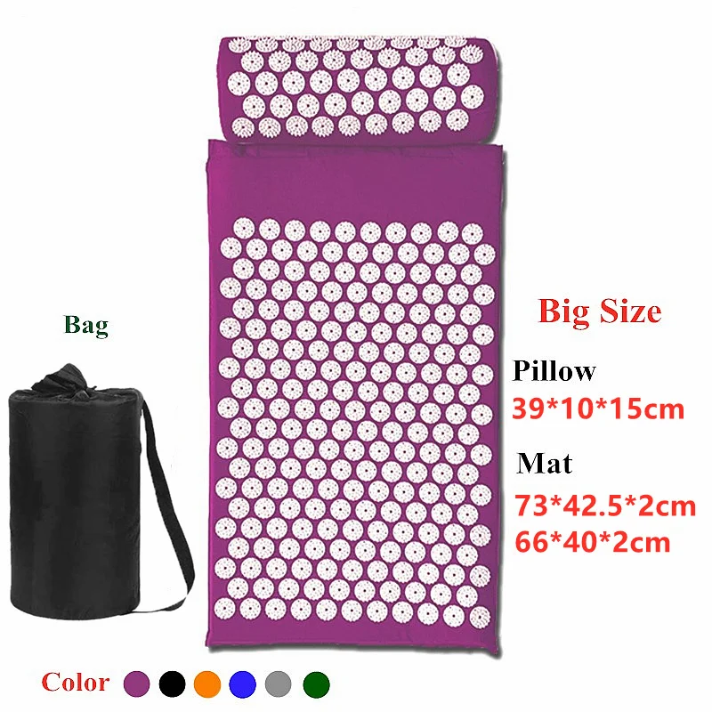 Массажная подушка массажный коврик и для йоги набор снятия стресса боли в спине