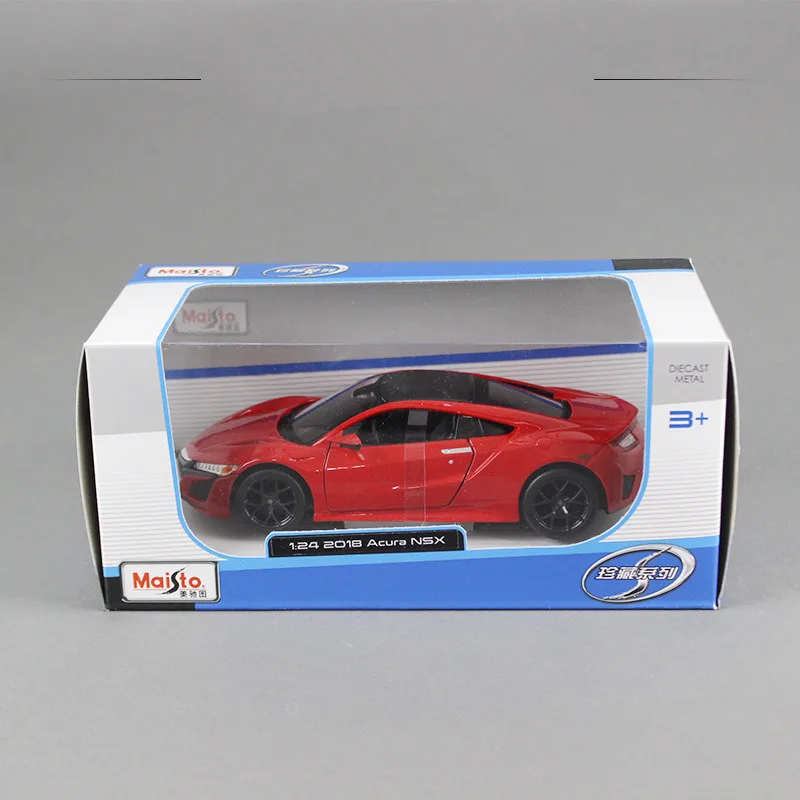 Гоночная модель автомобиля Maisto 1:24 Acura 2018 ACURA NSX из сплава коллекция украшений