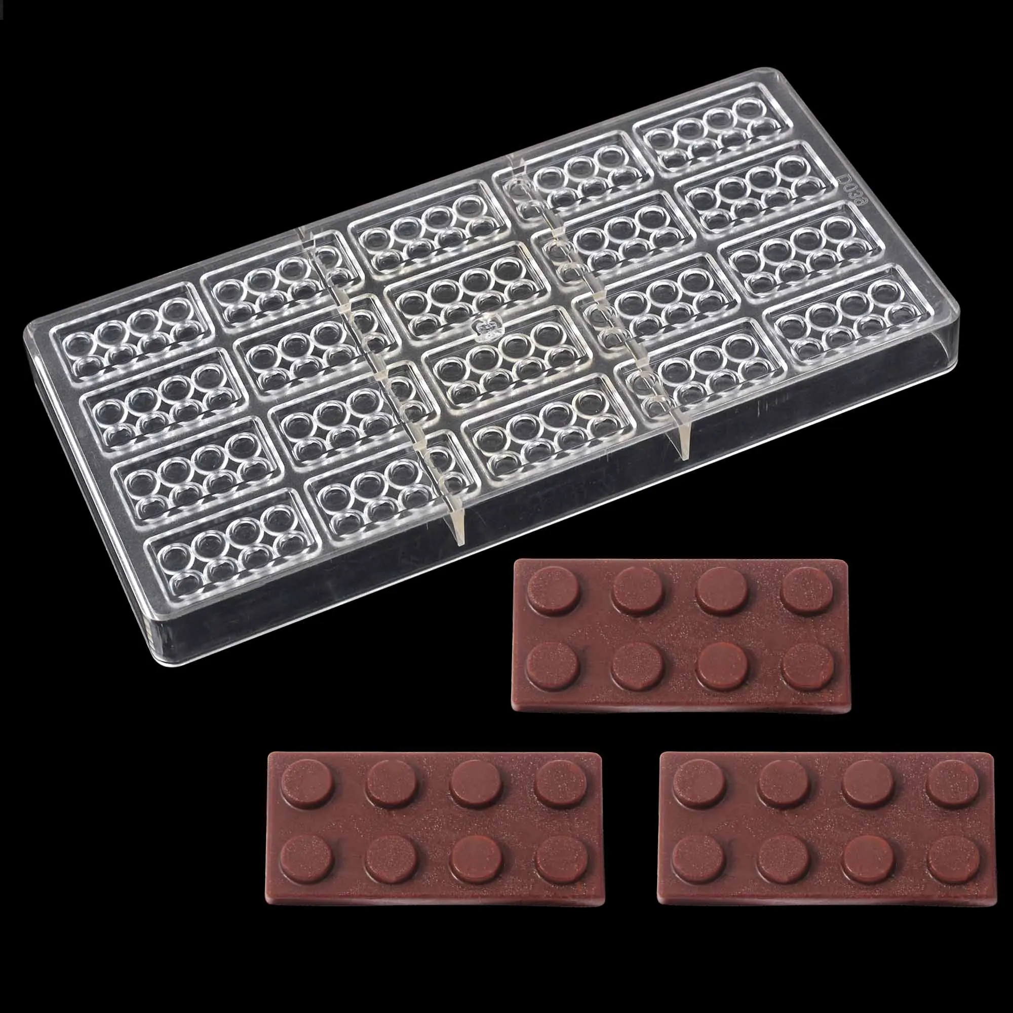 

DIY 3D Food Grade Polycarbonate Chocolate Bar Mold Candy Bakeware Pc Chocolate Mould Jelly Tray Baking Pastry Tool