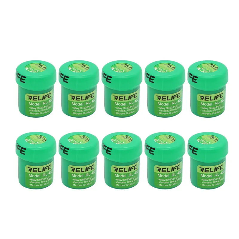 10 шт. нечистое паяльной пасты RL 400 401 402 40g Sn63/Pb67 183 °C для нанесения на печатные платы