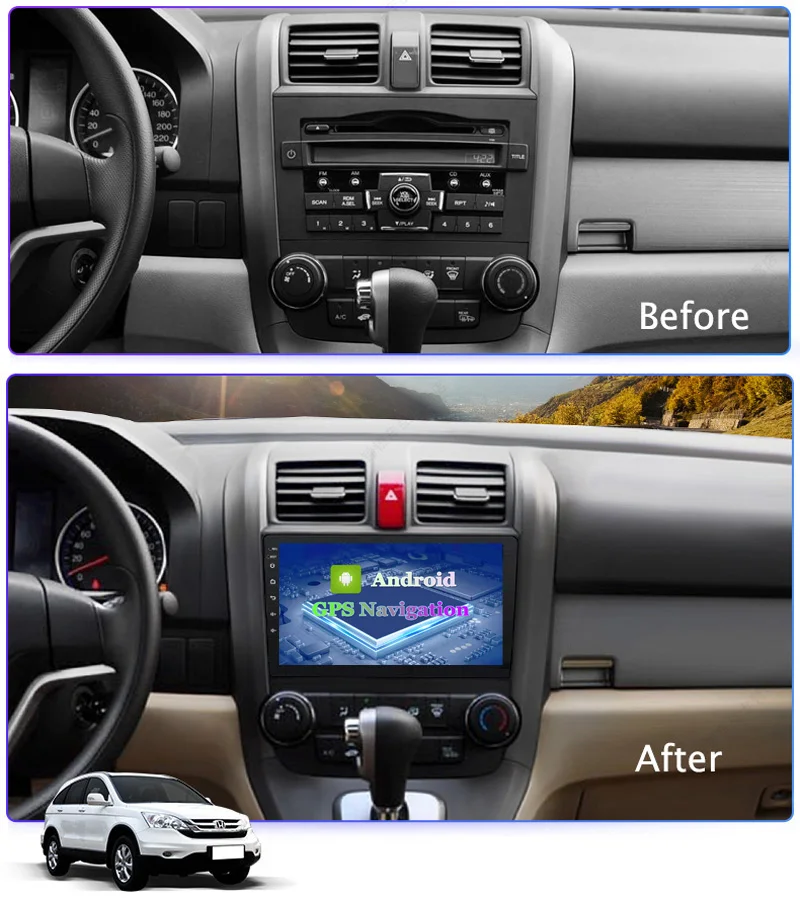 Автомобильный DVD-плеер 2 Гб ОЗУ 9 дюймов android 10 для Honda CRV 2007-2011 аудио мультимедиа