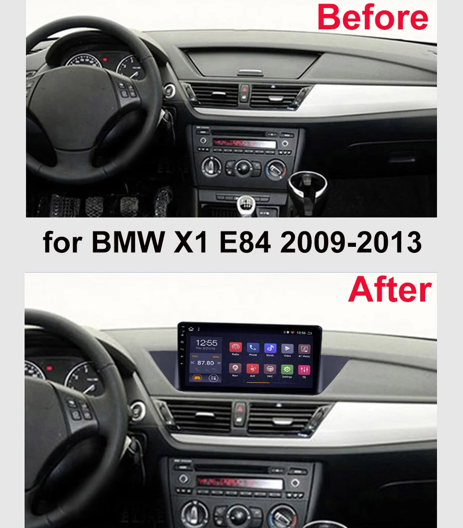Автомобильный DVD-навигатор 10 1 дюйма IPS + 2.5D Android 8 2 32G GPS для BMW X1 E84 2009 2010 2011 2012 2013