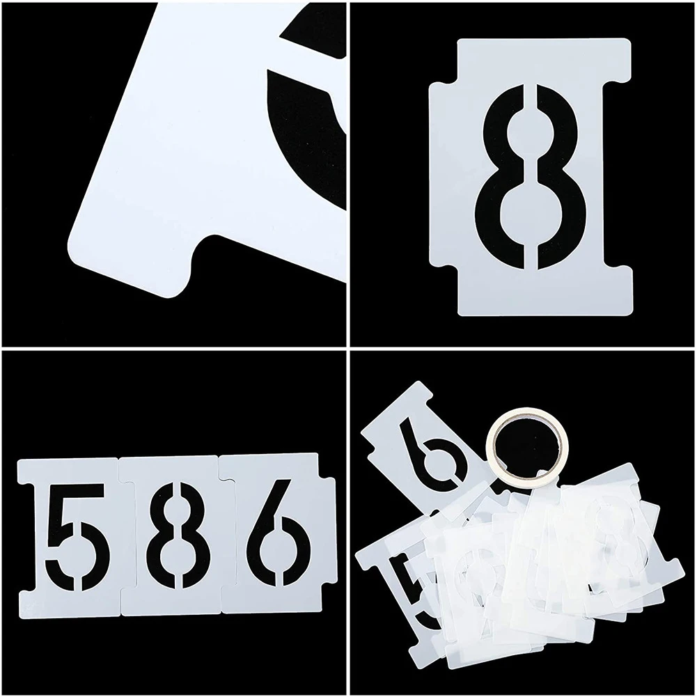 

Reusable Wall Letter Stencils For Painting On Wood Home Art Craft School Fabric Alphabet DIY Drafting Drawing Chalkboard