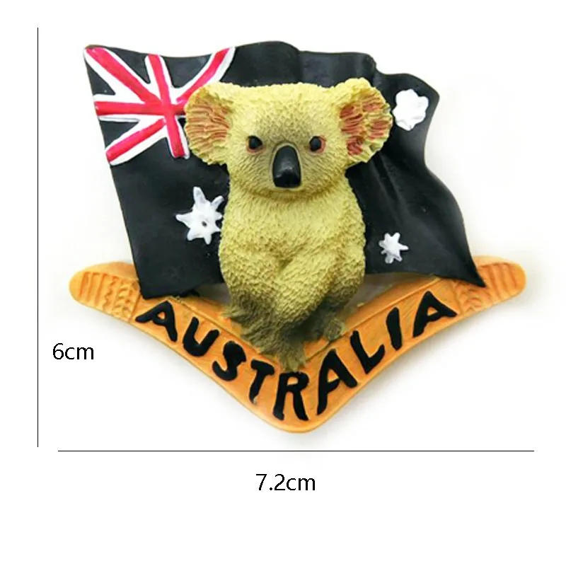 Австралийский полимерный магнит ручной работы для холодильника 1 шт. милый флаг
