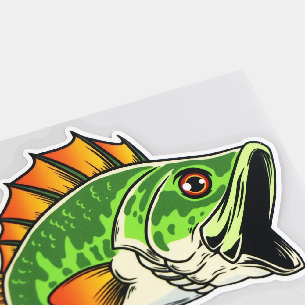 

YJZT 13.616CM Colored Perch Cartoon Vinyl Decals Funny Decoration Car Stickers Accessories 21A-0505
