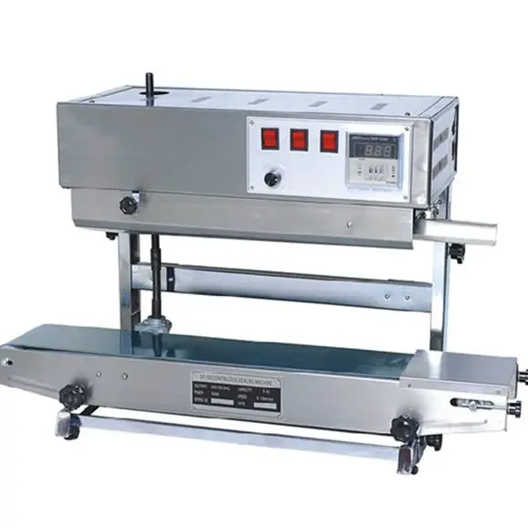 

Coder Printer Vertical Continuous Plastic Bag Heat Band Sealer, Packing Sealing Machine