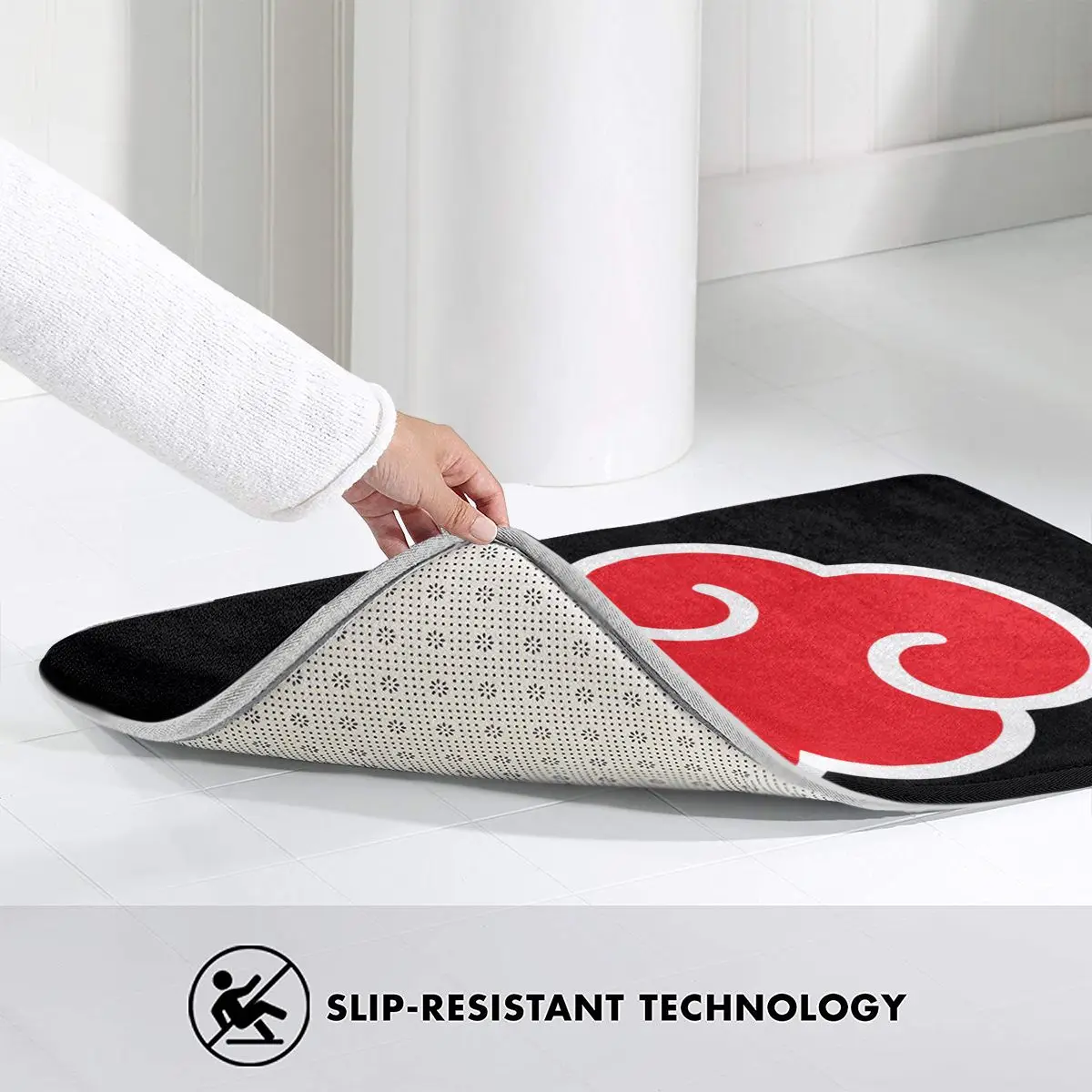 Коврик с красным облаком японский коврик аниме для ног ванной нескользящий входа