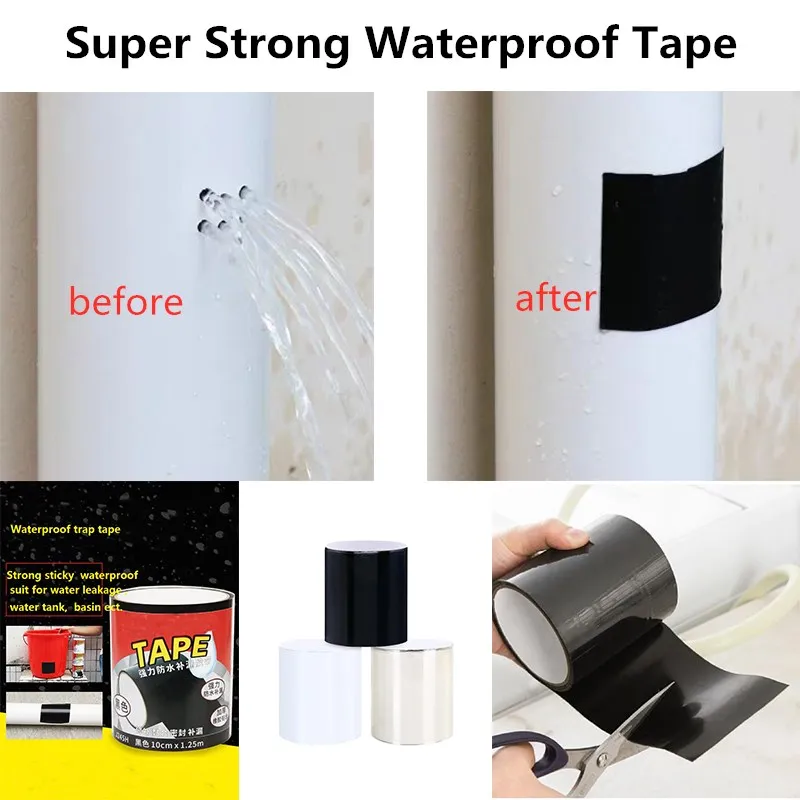1 шт. супер сильная водонепроницаемая лента для ремонта уплотнения клей