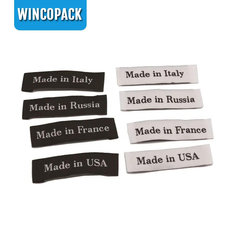 Тканая этикетка в наличии Сделано Италии дамасская сделай сам 15x60 мм | Дом и сад