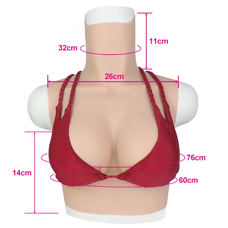 Silicone Breast Form Transgender Artificial Breast Forms Crossdresser Fake Boobs C Cup for Shemale Crossdressing Latex Pechos