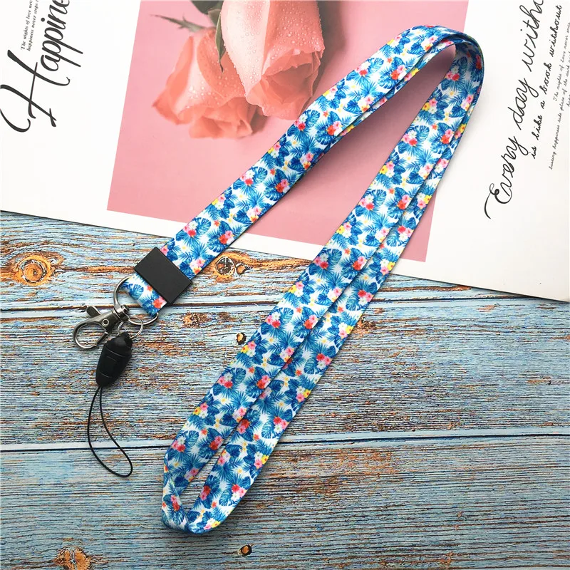 Neck strap Cell phone Lanyard for keys ID card Mobile Phone straps Floral Fashion Flower necklace Handphone strap keycord long