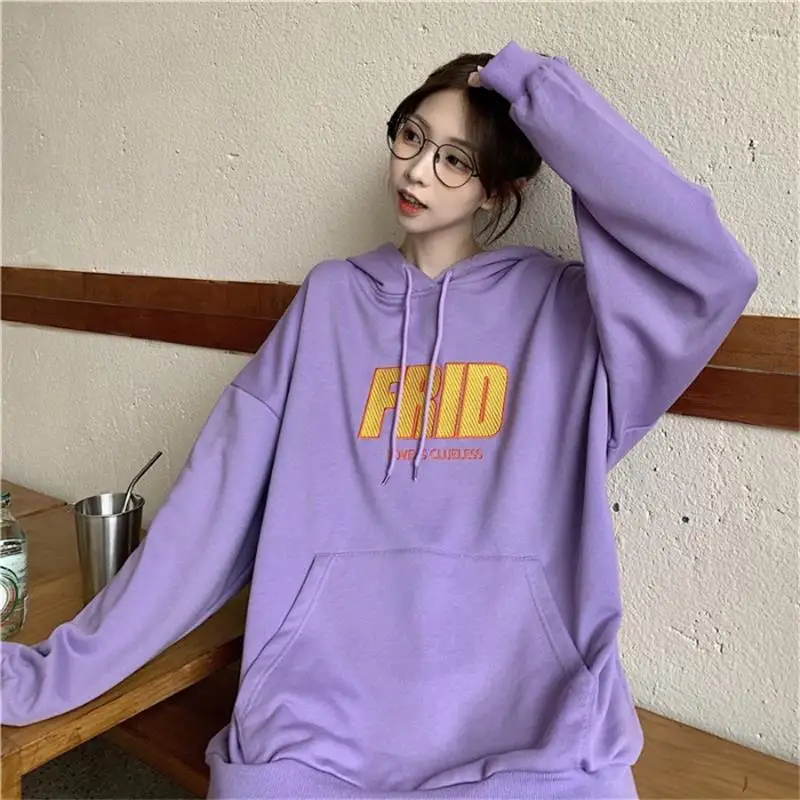 

Свободная Толстовка с надписью ленивый Свитшот женские свитшоты в японском стиле Harajuku Ulzzang винтажная Женская Корейская Милая одежда для женщин