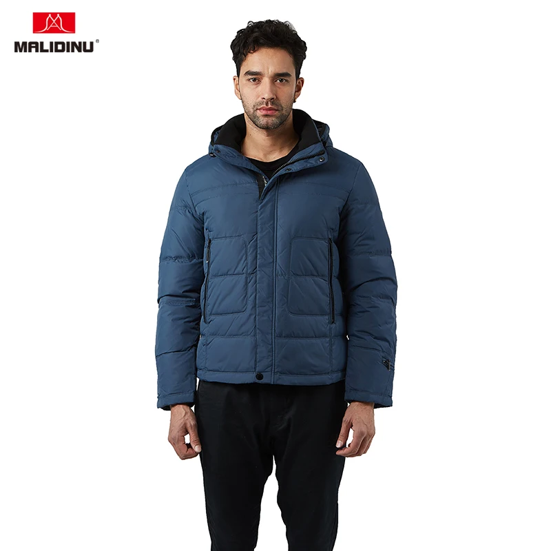 MALIDINU 2022 Men Down Jacket Brand Winter Down Coat Hooded Duck Down Jacket Men Winter Jacket Russian Size Men Fashions -30C