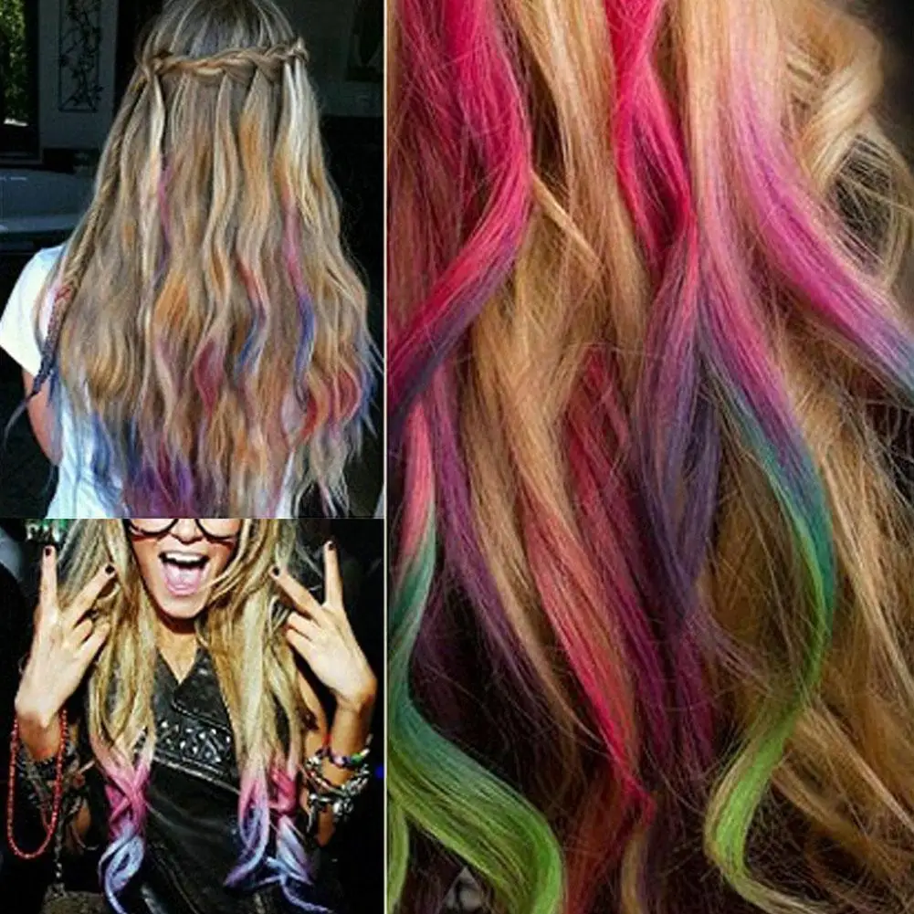 8 Colors Hair Color Portable Chalk Powder DIY Dye Salon Temporary Pastels Pastel Paint R2T8 | Красота и здоровье