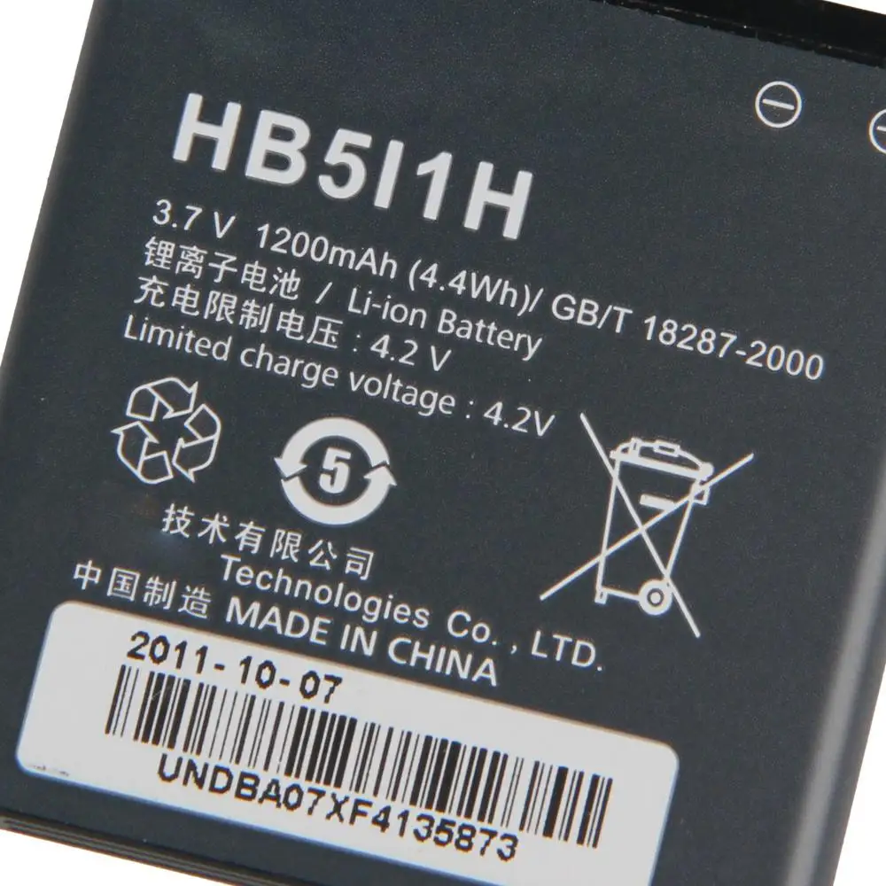 

Original Battery HB5I1H For Huawei C8300 U8350 G7010 C6200 C6110 G6150 Replacement Rechargable Batteries 1200mAh